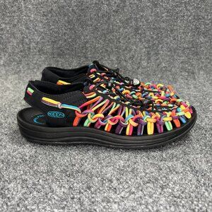 Keen Uneek Sandals Women's Size 7 Black Colorful Athletic Stretch Outdoor Water